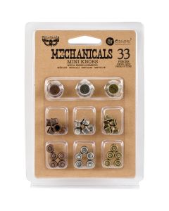 Prima Marketing Finnabair Mechanicals Metal Embellishments-Mini Knobs 33/Pkg