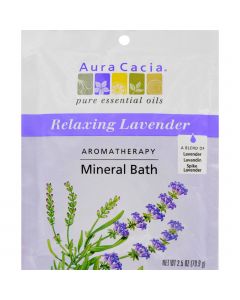 Aura Cacia Aromatherapy Mineral Bath Lavender Harvest - 2.5 oz - Case of 6