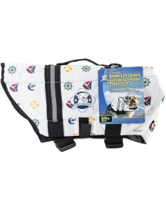 Fido Pet Products Paws Aboard Doggy Life Jacket Medium-Nautical Dog