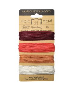 Hemptique Hemp Cord 20lb 120'-Coral Reef