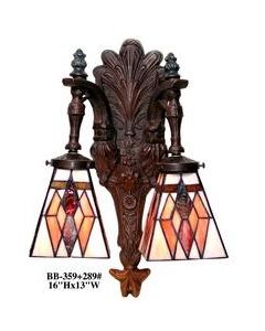 Warehouse of Tiffany Tiffany-style Double Wall Sconce