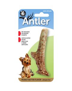 Pet Qwerks Small Antler-Peanut Butter