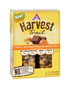Atkins Harvest Trail Bar - Dark Chocolate Peanut Butter - 1.3 oz - 5 Count