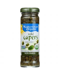 Mediterranean Organic Capers - Organic - Wild - Non-Pareil - 3.5 oz - case of 24