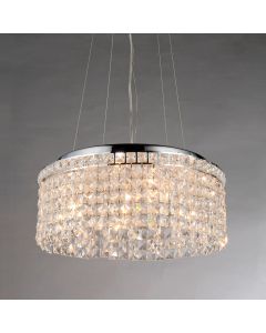 Warehouse of Tiffany Melinda Round Cascading Crystal 4-light Pendant