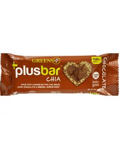 Greens Plus Nutrition Bar - PlusBar - Chia Chocolate - 2.08 oz - Case of 12