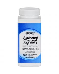 Requa Activated Charcoal - 260 mg - 100 Capsules