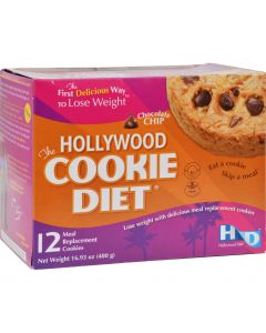 Hollywood Diet Miracle Products Cookie Diet Meal Replacement Cookie Chocolate Chip - 12 Cookies
