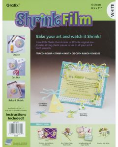 Grafix Shrink Film 8.5"X11" 6/Pkg-White