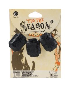 Cousin Tis The Season 2-Hole Spacers-Metal & Acrylic Lace Black 3/Pkg