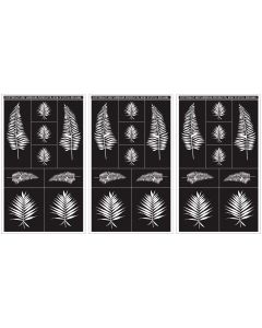 Armour Products Rub 'N' Etch Designer Stencils 5"X8" 3/Pkg-Fern Designs