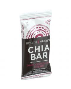 Health Warrior Chia Bar - Dark Chocolate Cherry - .88 oz Bars - Case of 15