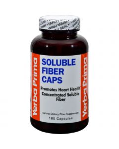 Yerba Prima Soluble Fiber Caps - 625 mg - 180 Capsules
