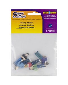 Woodland Scenics Scene Setters(R) Figurines-Young Adults 5/Pkg - Scene Setters(R) Figurines-Young Adults 5/Pkg