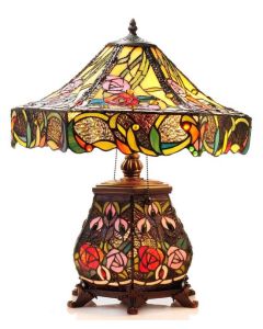 Warehouse of Tiffany Tiffany Style Rose Table Lamp