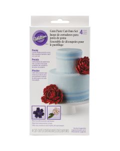 Wilton Gum Paste Cutouts 4/Pkg-Peony