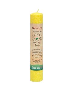 Aloha Bay Chakra Pillar Candle Protection Yellow - 1 Candle