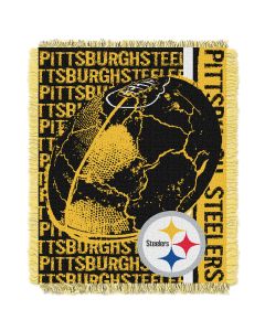 The Northwest Company Steelers  48x60 Triple Woven Jacquard Throw - Double Play Series