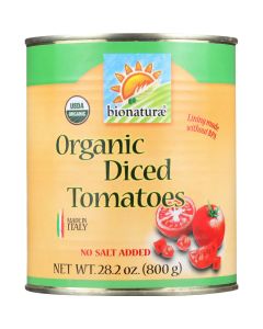 Bionaturae Tomatoes - Organic - Diced - 28.2 oz - case of 12