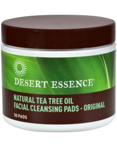 Desert Essence Natural Tea Tree Oil Facial Cleansing Pads - Original - 50 Pads