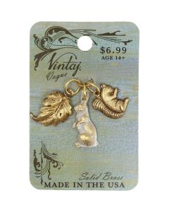 Vintaj Metal Accents-Woodland Creatures 19mmX12.7mm 3/Pkg