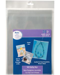 Darice Self-Sealing Bags 30/Pkg-8.25"X10.25" Clear