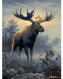 The Northwest Company Hautman Bros - Moose Hautman Bros. 60"x 80" Super Plush Throw