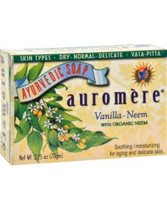Auromere Bar Soap - Ayurvedic - Vanilla Neem - 2.75 oz