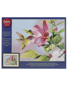 Dimensions Paint Works Paint By Number Kit 14"X11"-Hibiscus Hummingbird