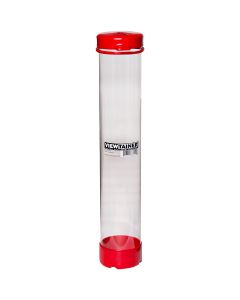 Viewtainer Tethered Cap Storage Container 2.75"X15"-Red