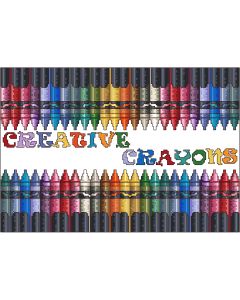Vickery Collection Creative Crayons Counted Cross Stitch Kit-12"X8.25" 16 Count