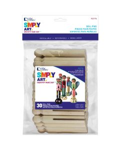 Loew-Cornell Simply Art Wood Doll Pins-Natural 3.75" 30/Pkg