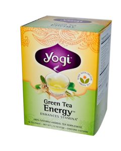 Yogi Energy Herbal Tea Green Tea - 16 Tea Bags - Case of 6