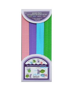 Quilled Creations Quilling Paper Corrugated 18.5"X10mm 32/Pkg-Blue, Green & Purple