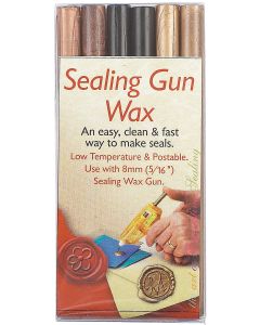 Manuscript Pen Sealing Gun Wax Sticks 6/Pkg-Black, Gold & Bronze
