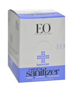 EO Products Hand Sanitizer Wipes - Lavender - Case of 24