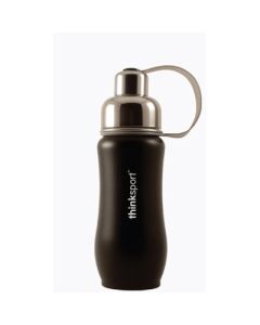 Thinksport Stainless Steel Sports Bottle - Black - 12 oz