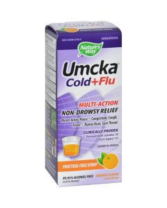 Nature's Way Umcka Cold and Flu Sugar-Free Syrup Orange - 4 fl oz