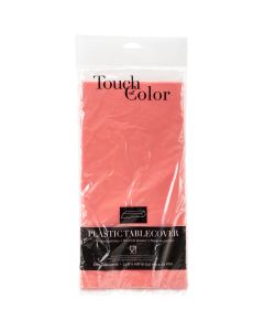 Creative Converting Plastic Tablecover 54"X108"-Coral