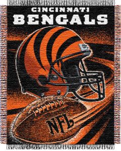 The Northwest Company Bengals "Spiral" 48"x60" Triple Woven Jacquard Throw (NFL) - Bengals "Spiral" 48"x60" Triple Woven Jacquard Throw (NFL)