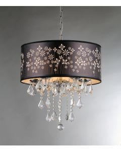 Warehouse of Tiffany Floral Crystal 5-light Crystal Chandelier