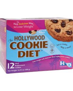 Hollywood Diet Miracle Products Hollywood Cookie Diet Meal Replacement Cookie Oatmeal - 12 Cookies