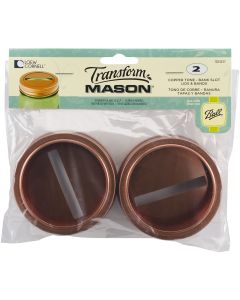 Loew-Cornell Transform Mason Lids & Bands 2/Pkg-Copper Slotted