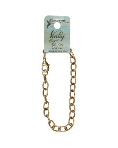 Vintaj Metal Chain 8"-Etched Cable 6mm 1/Pkg