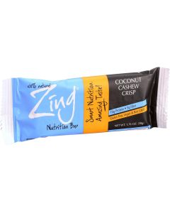 Zing Bars Nutrition Bar - Coconut Cashew Crisp - 1.76 oz Bars - Case of 12