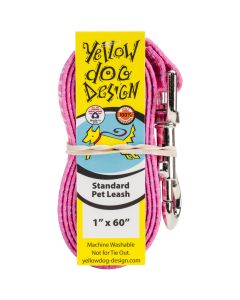 Yellow Dog Design Yellow Dog Lead 1"X60"-Preppy Plaid Pink