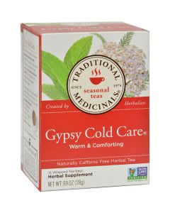 Traditional Medicinals Gypsy Cold Care Herbal Tea - 16 Tea Bags - Case of 6