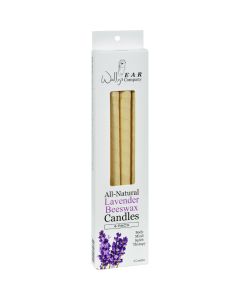 Wally's Natural Products Beeswax Candles - Lavender - 4 Pack