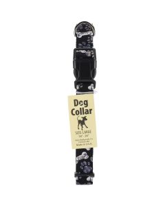 Cape Hobbycraft Large Black Bone Dog Collar W/Welded D-Ring Buckle-Neck Size 18"X26", 1" Width