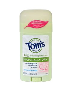 Tom's of Maine Women's Antiperspirant Deodorant Natural Powder - 2.25 oz - Case of 6